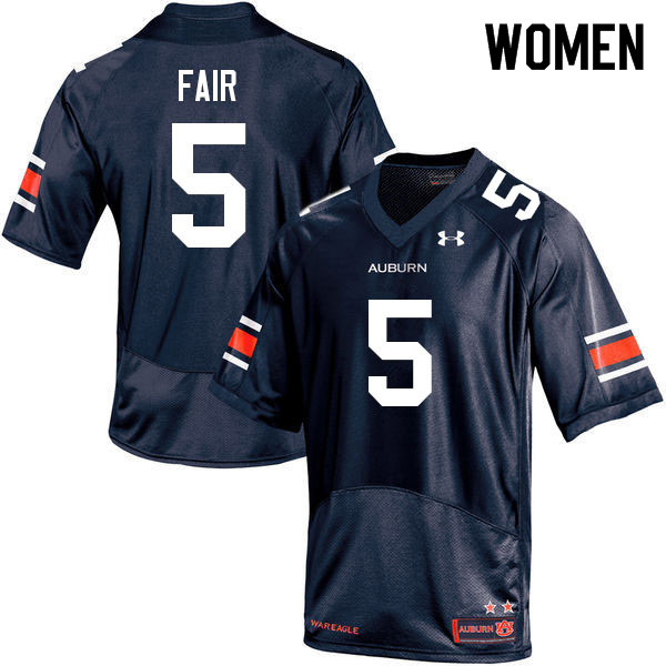 Auburn Tigers Women's Jay Fair #5 Navy Under Armour Stitched College 2022 NCAA Authentic Football Jersey FGD7074AD